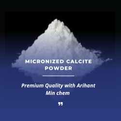 High-purity micronized calcite powder from Arihant Min Chem for industrial applications